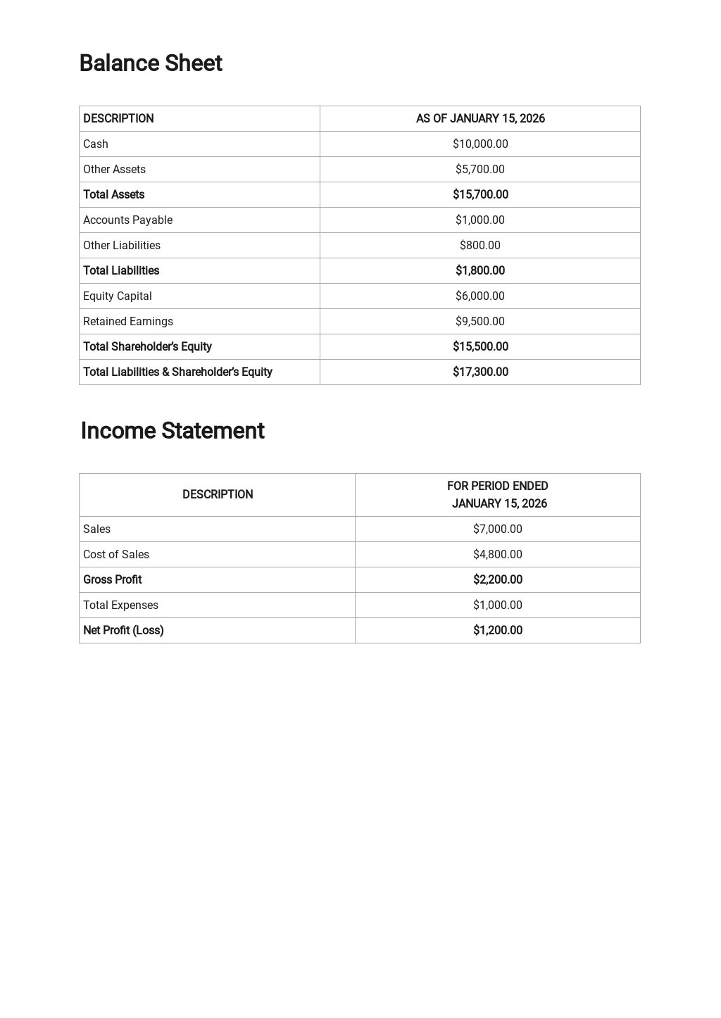 Financial Report Sample for Small Business Template - Google Docs With Non Profit Monthly Financial Report Template