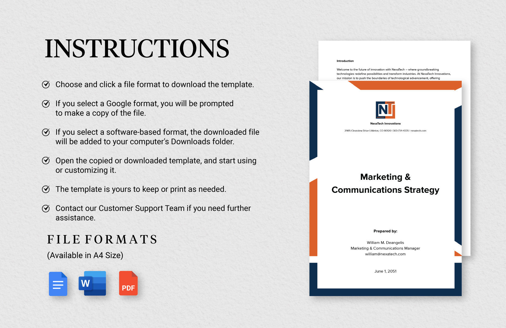 Marketing and Communications Strategy Template