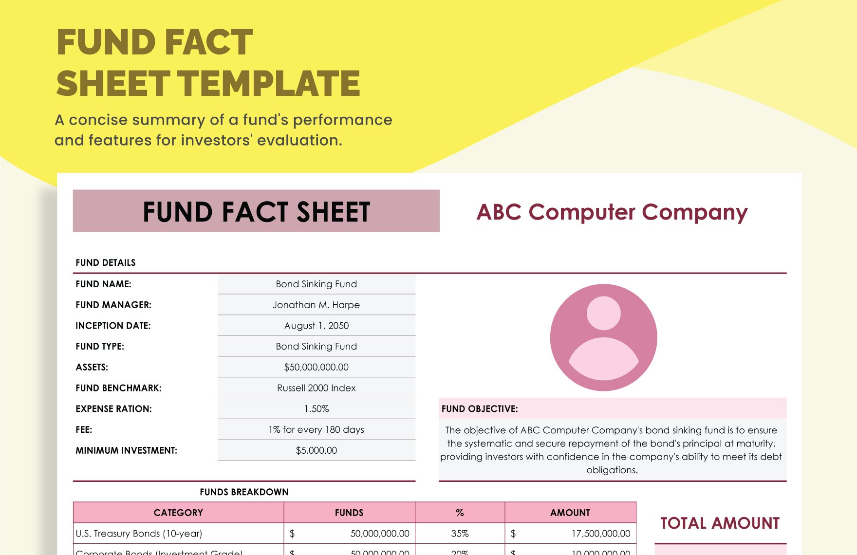 Fund Fact Sheet Template