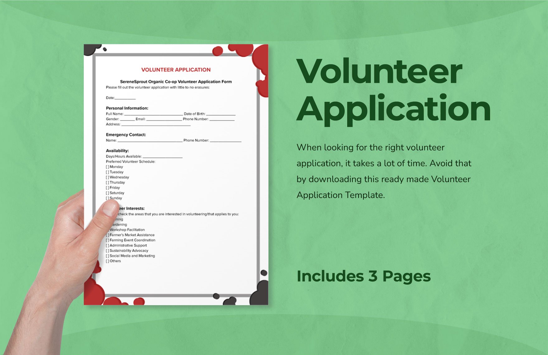 Volunteer Application Template