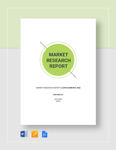 market research report assignment