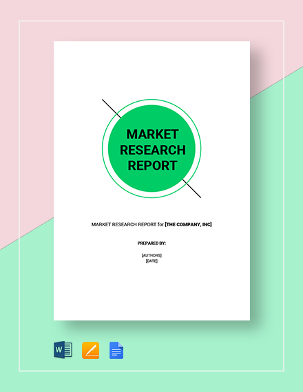 format of marketing research report