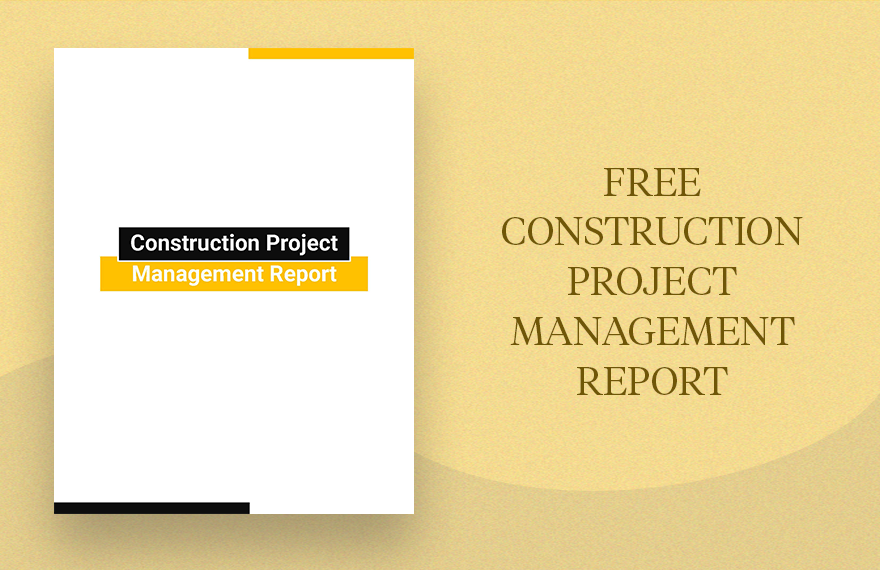 Construction Project Management Report Template in Word, Google Docs, Apple Pages