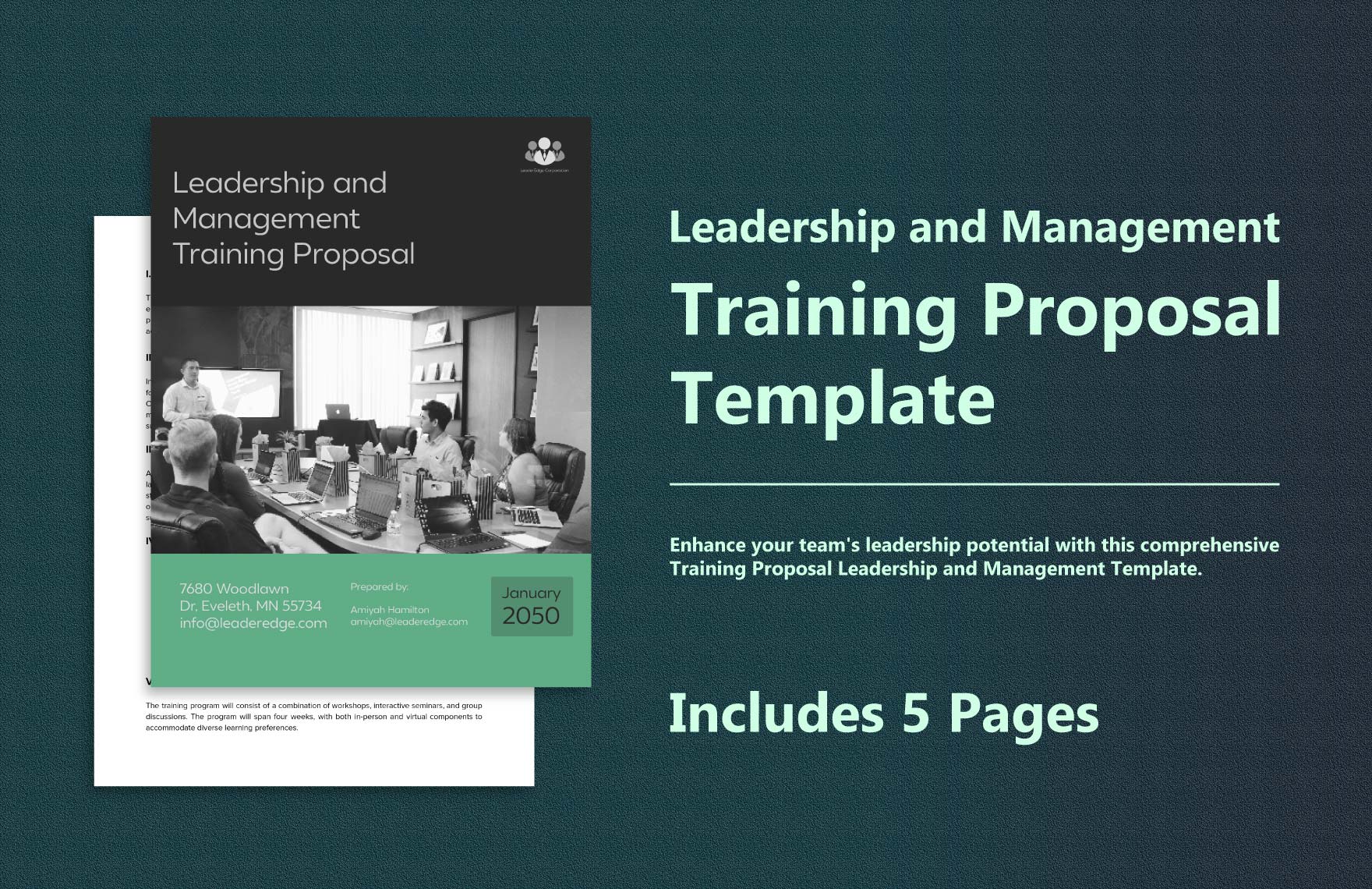 Leadership and Management Training Proposal Template
