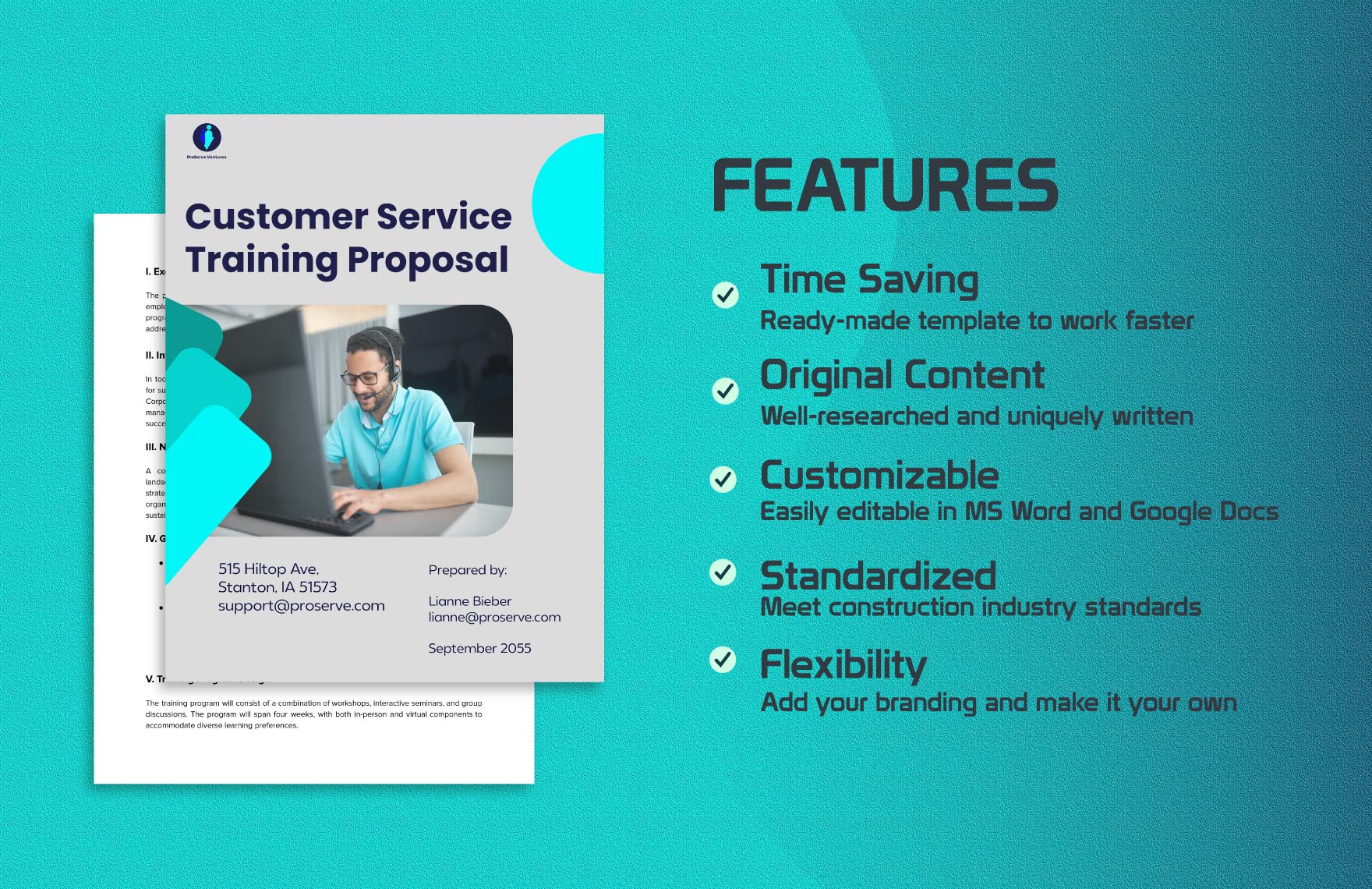 Customer Service Training Proposal Template