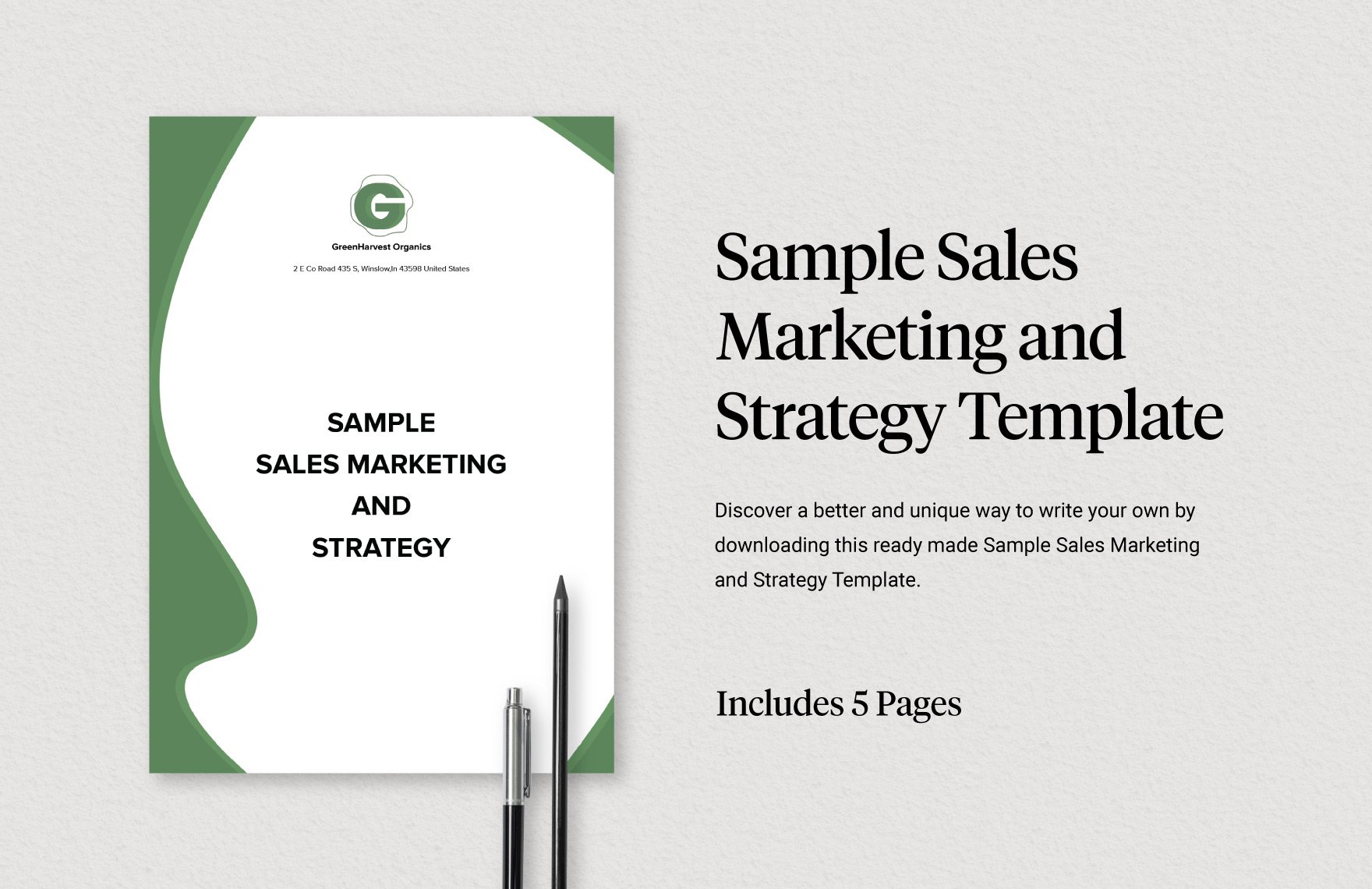 Sample Sales Marketing and Strategy Template