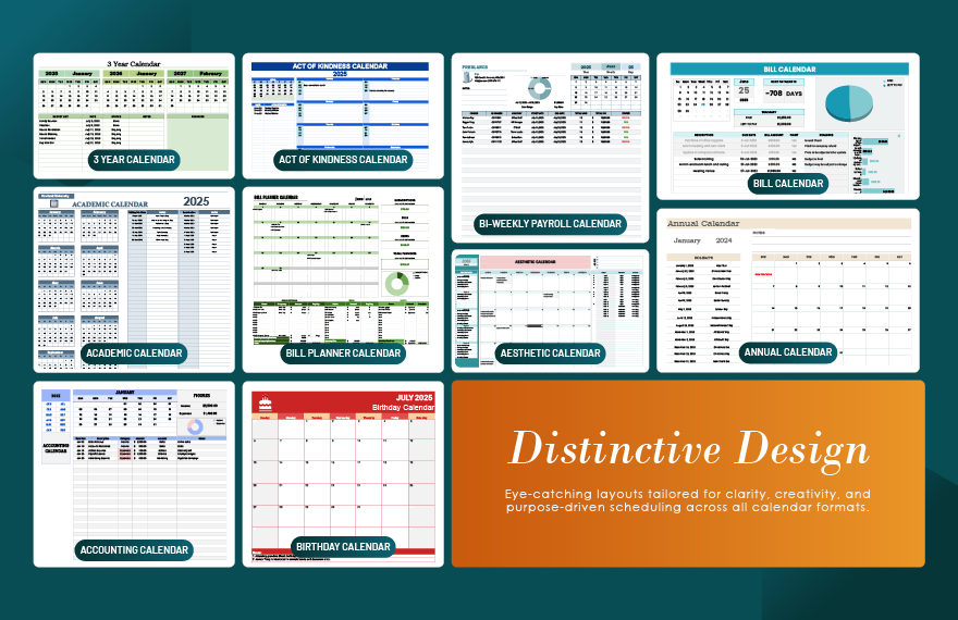 50+ Ultimate Calendar Template Bundle