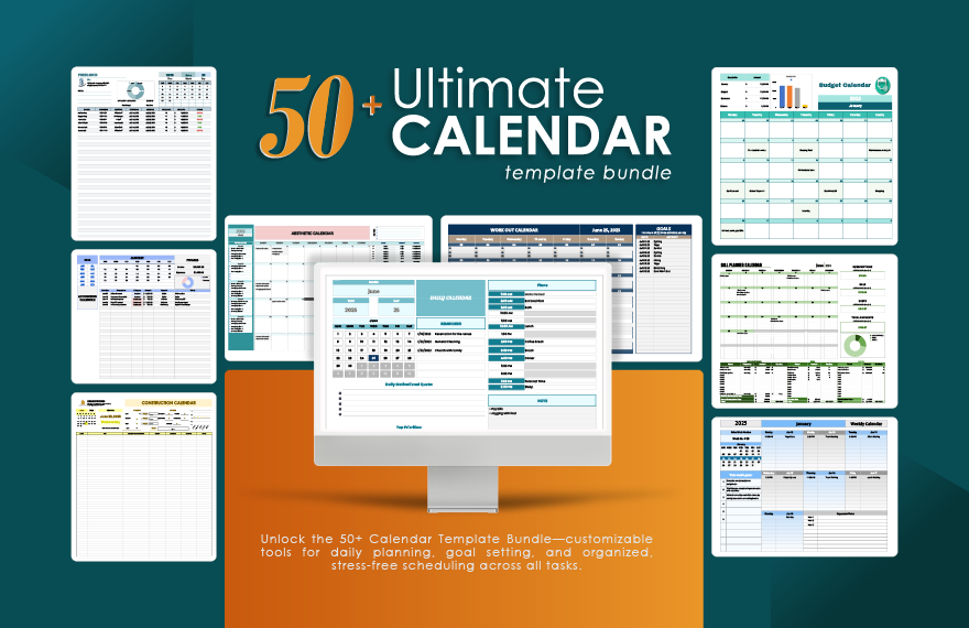 50+ Ultimate Calendar Template Bundle