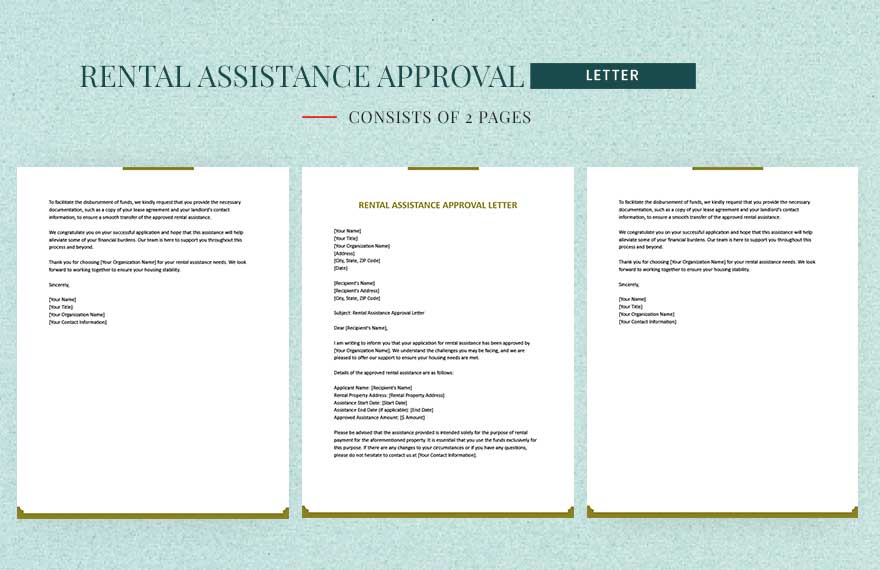 Rental Assistance Approval Letter