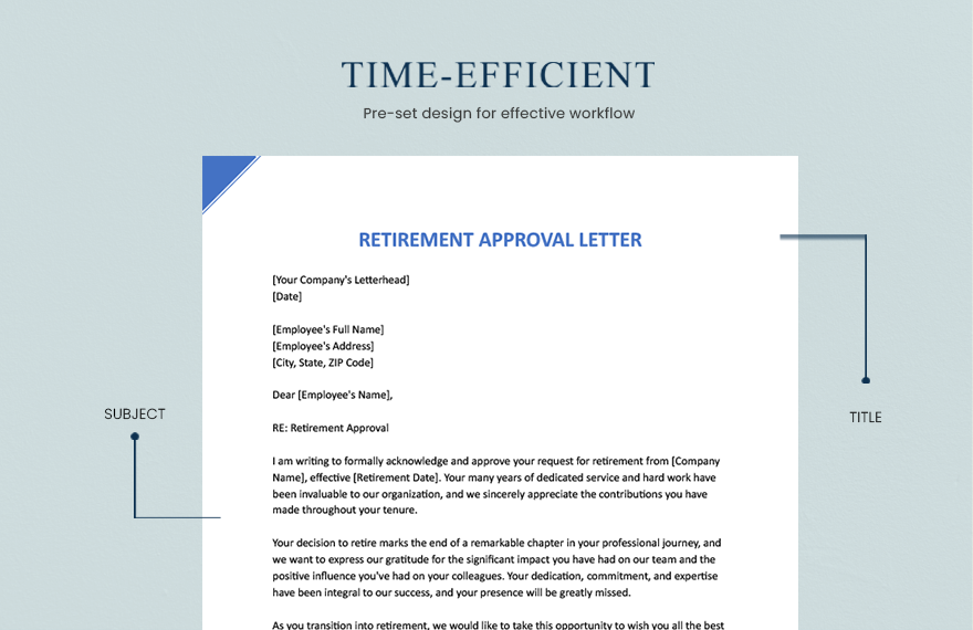 Retirement Approval Letter
