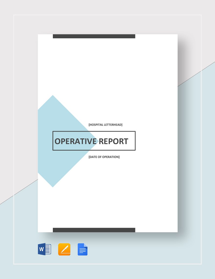 Operative Report Template