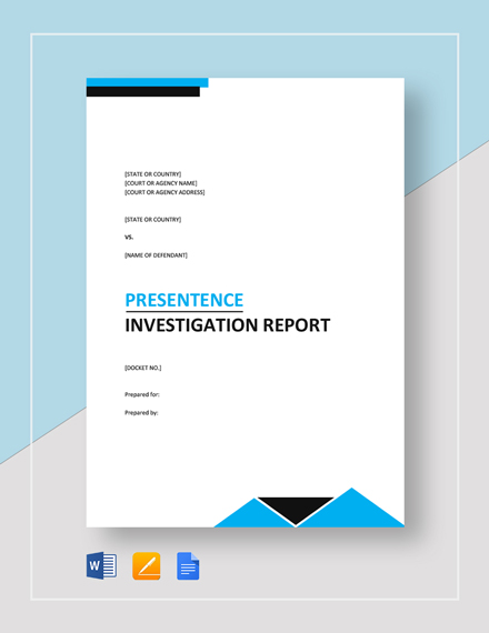 28+ Investigation Report Templates - Docs, Apple Pages, PDF, MS Word ...