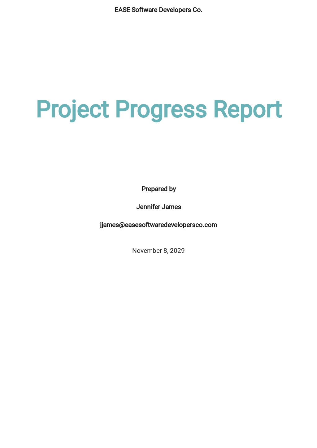 project report template word free download