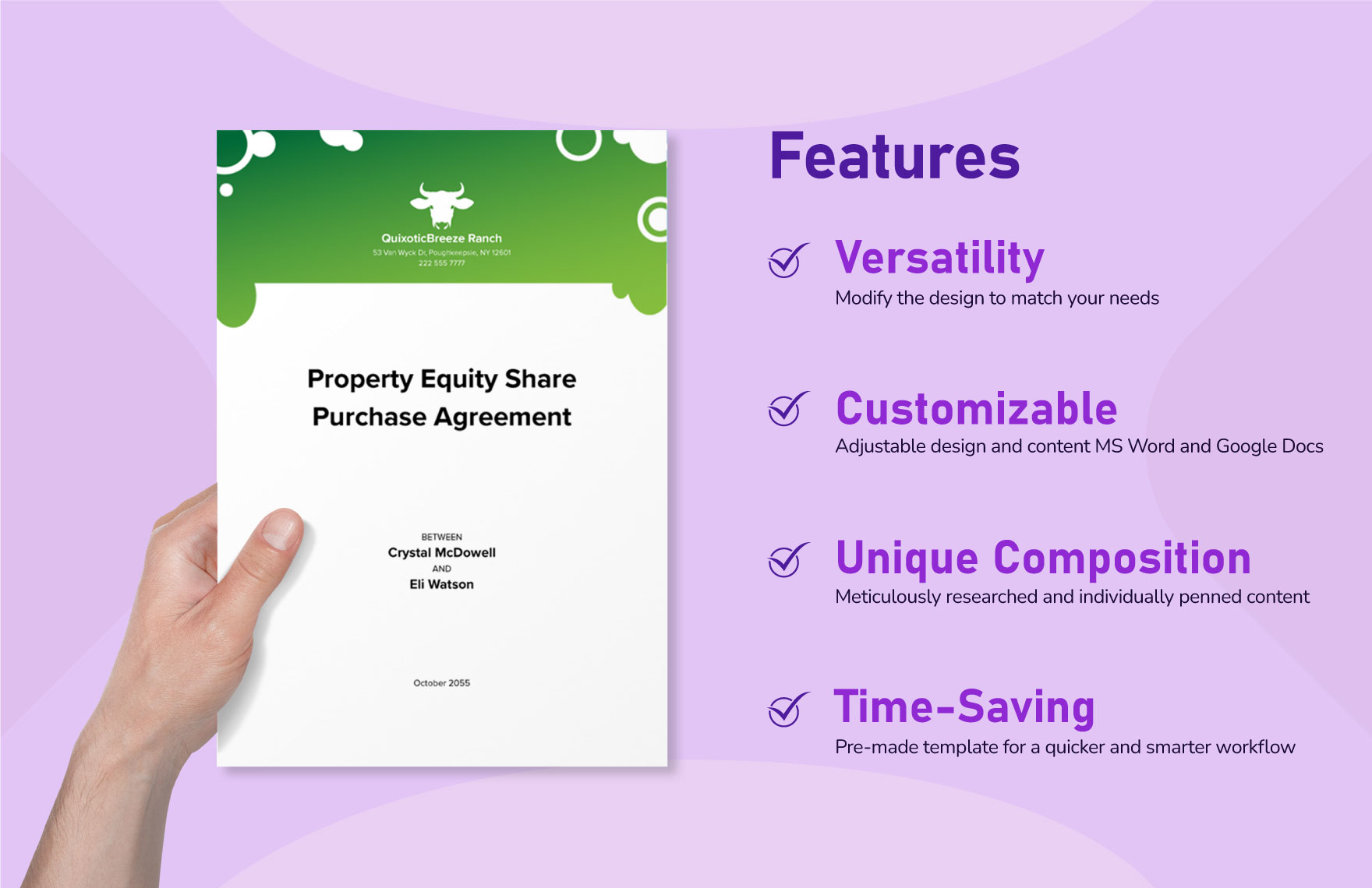 Property Equity Share Purchase Agreement Template