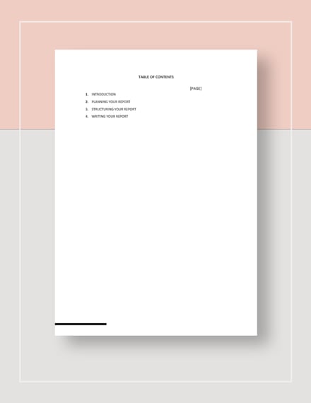 Report Outline Template