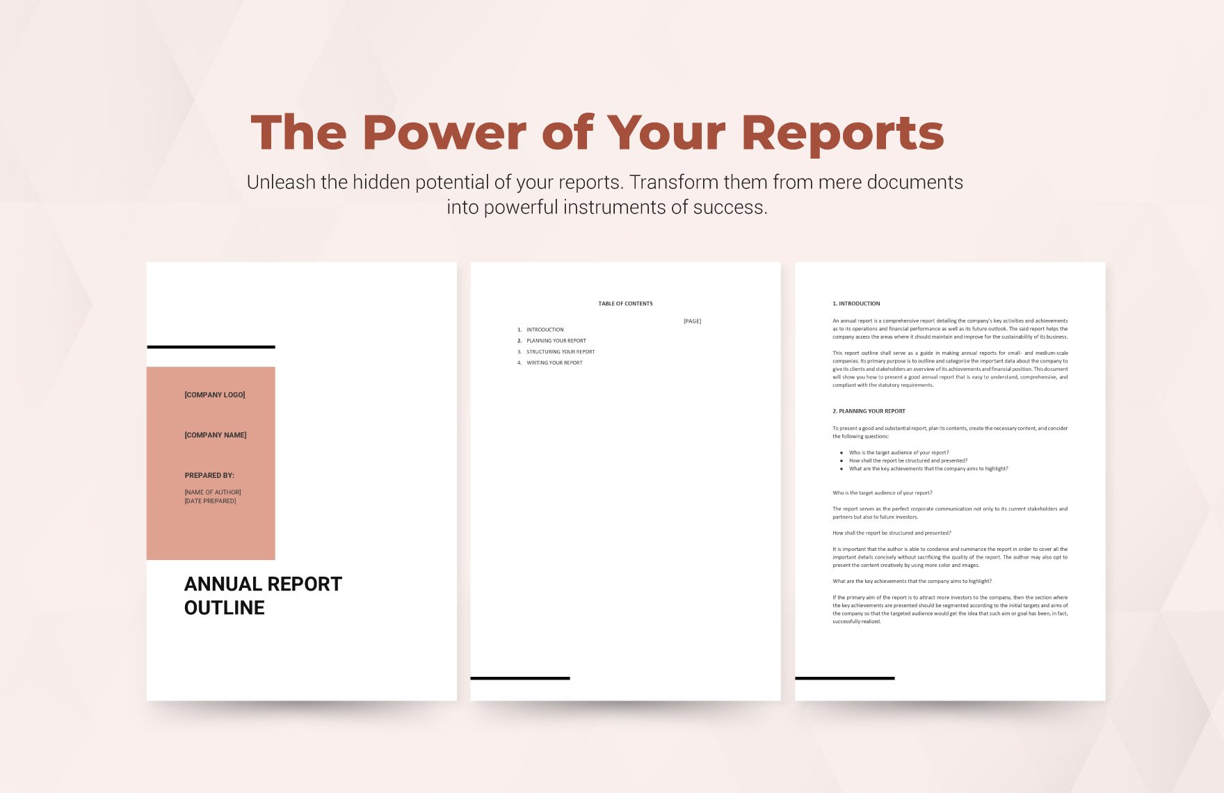 Report Outline Template