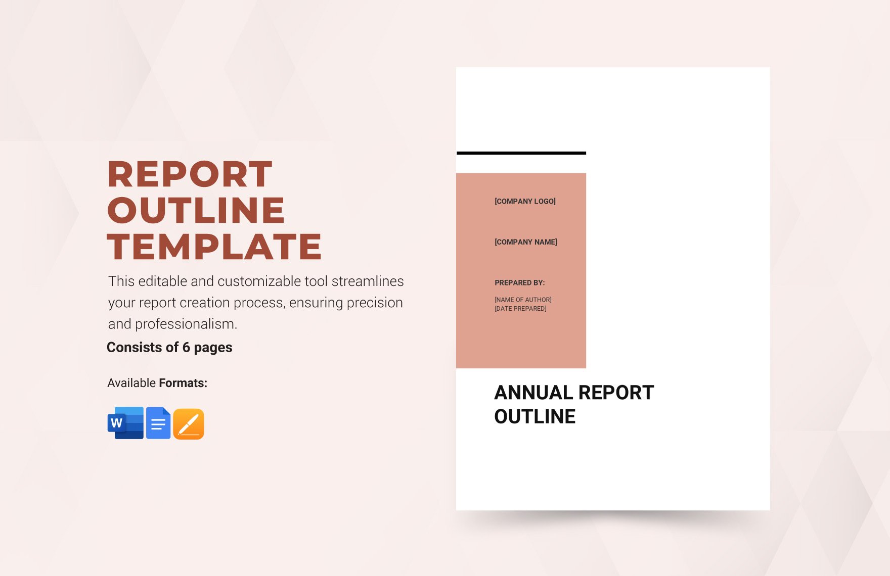 Report Outline Template in Word, Google Docs, Apple Pages