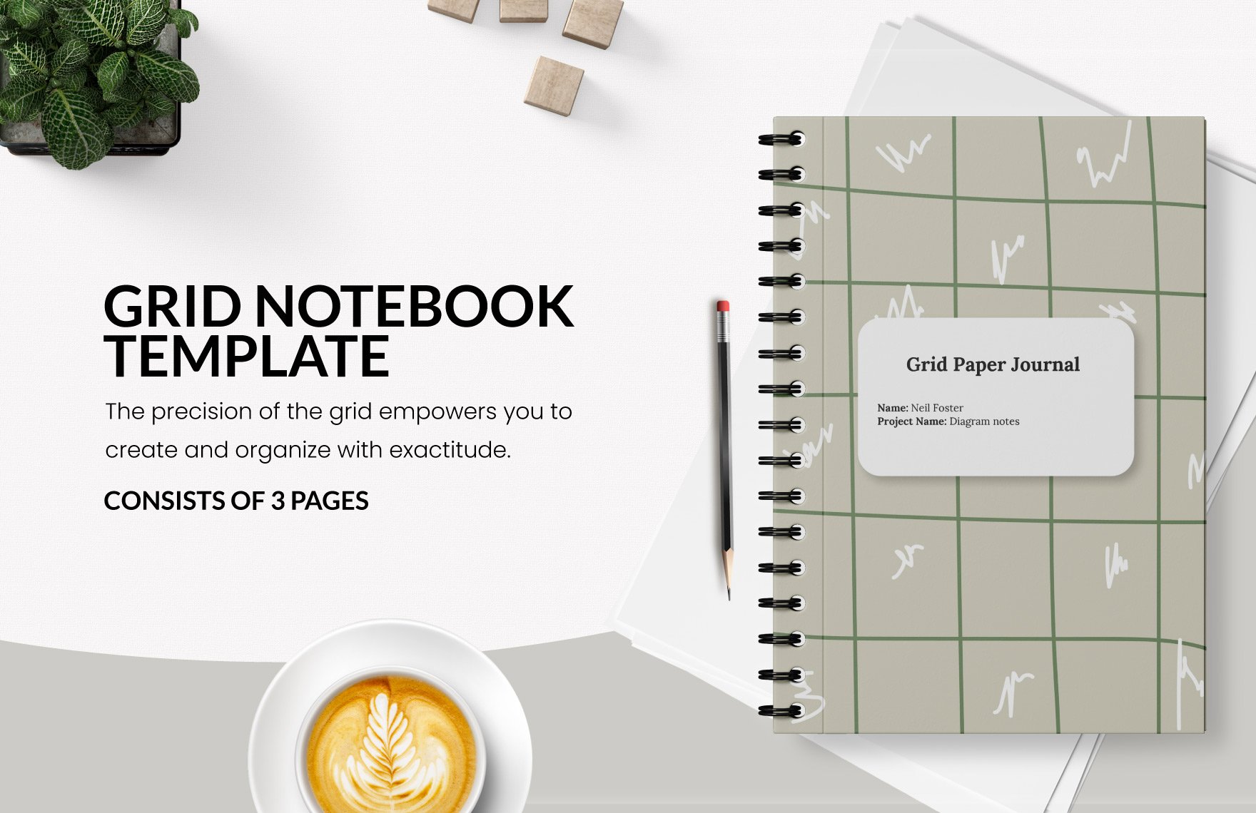 Grid Notebook Paper Template in Word, Google Docs, PDF