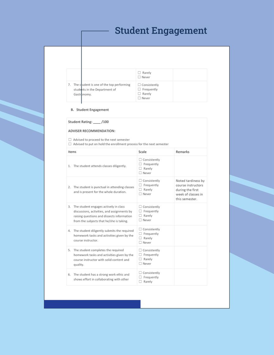 Student Progress Report Template Download in Word, Google Docs, Apple