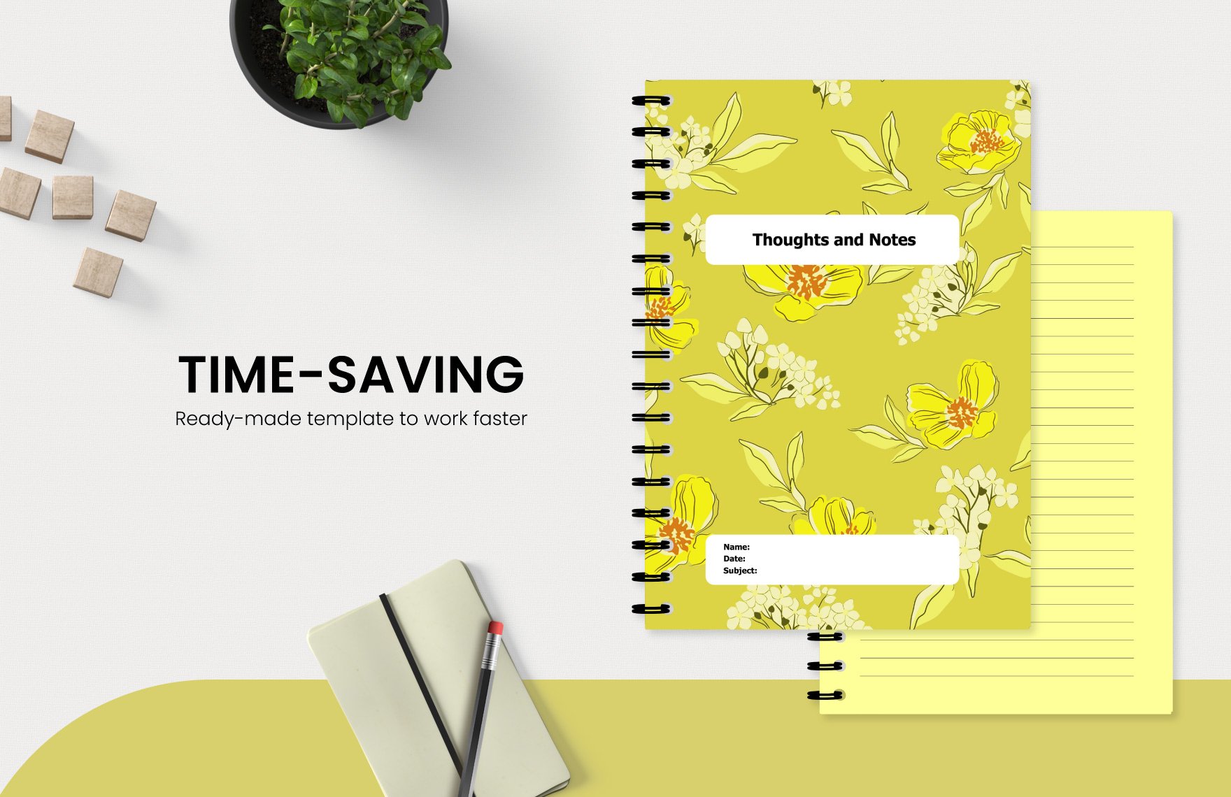 Yellow Notebook Template 