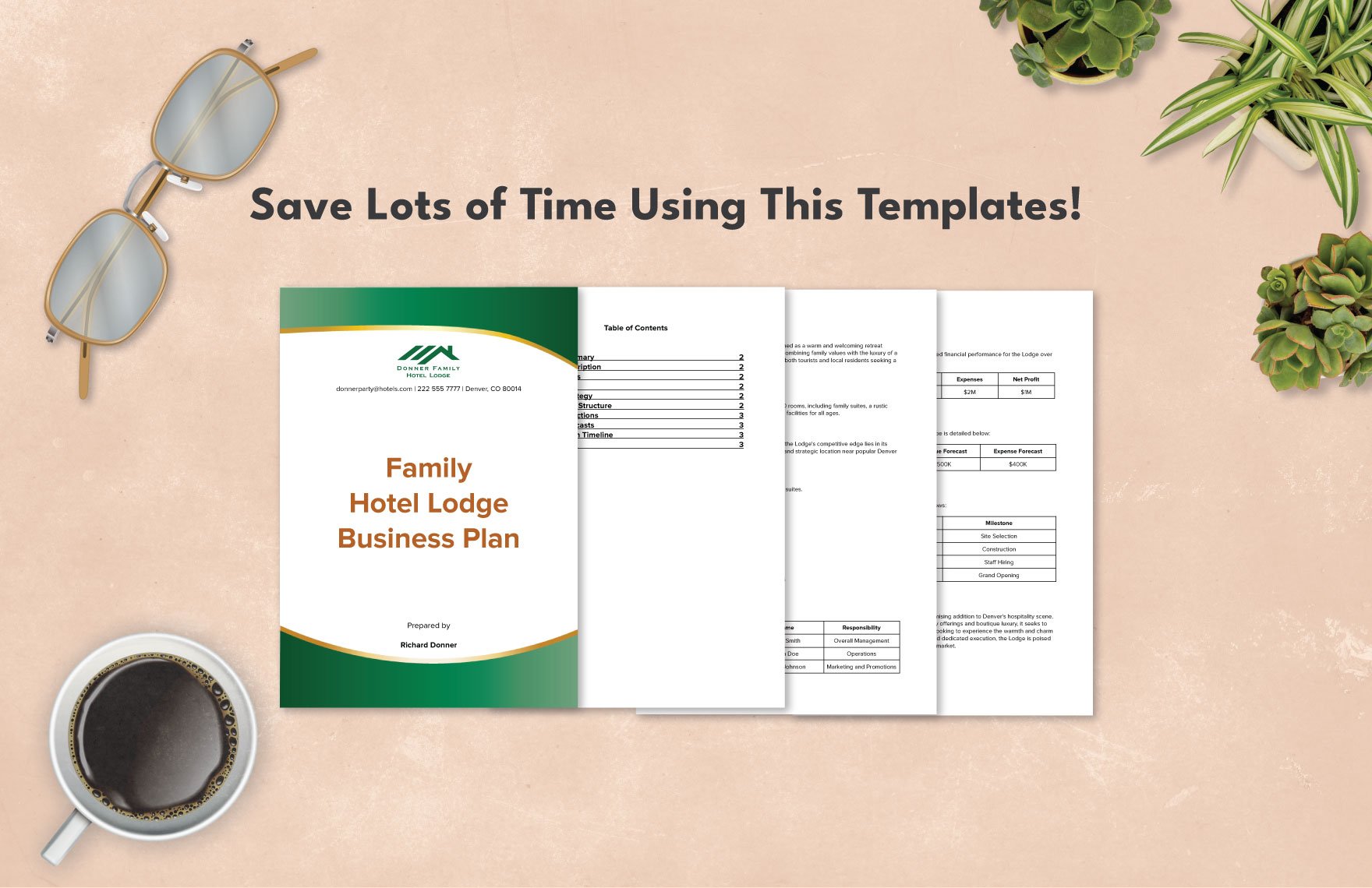 Family Hotel Lodge Business Plan Sample Template