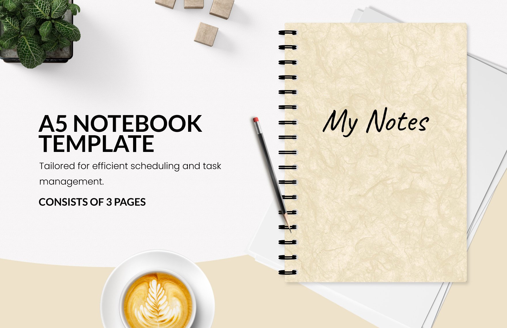 a5 Notebook Template in Word, Google Docs, PDF