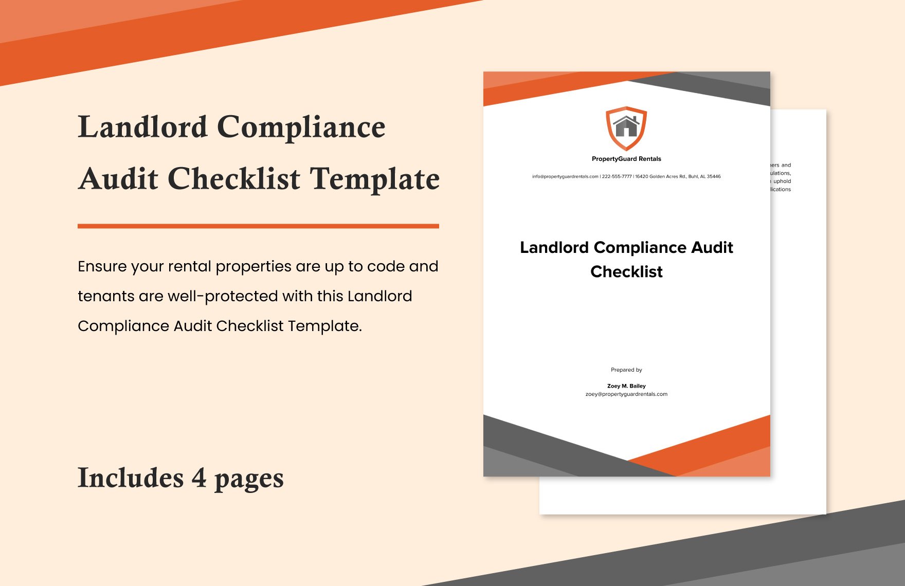 Landlord Compliance Audit Checklist Template