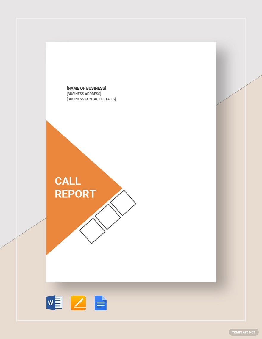 Call Report Template