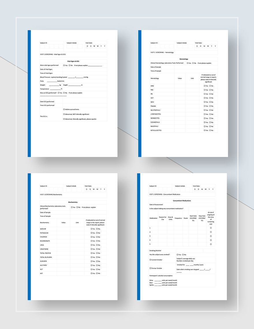 Case Report Form Template