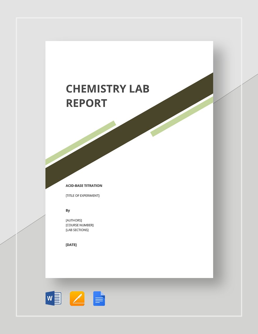 chemistry lab title page