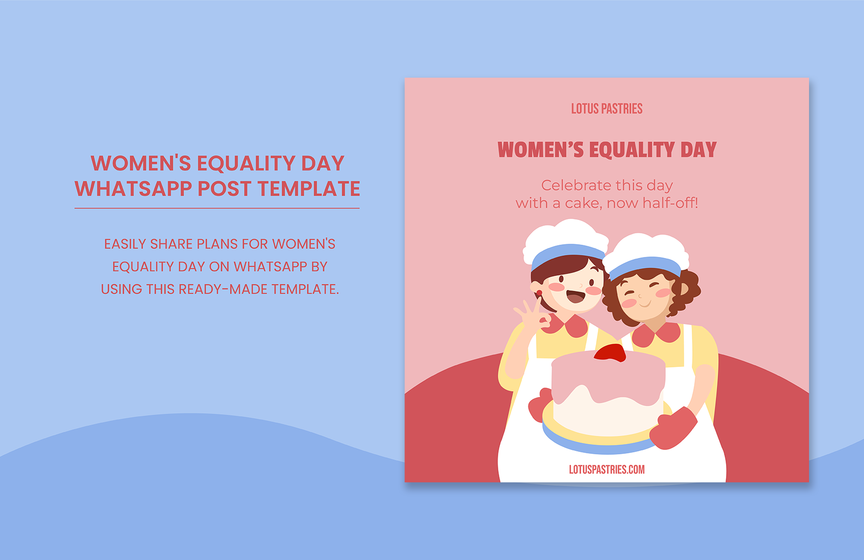 Women's Equality Day WhatsApp Post Template