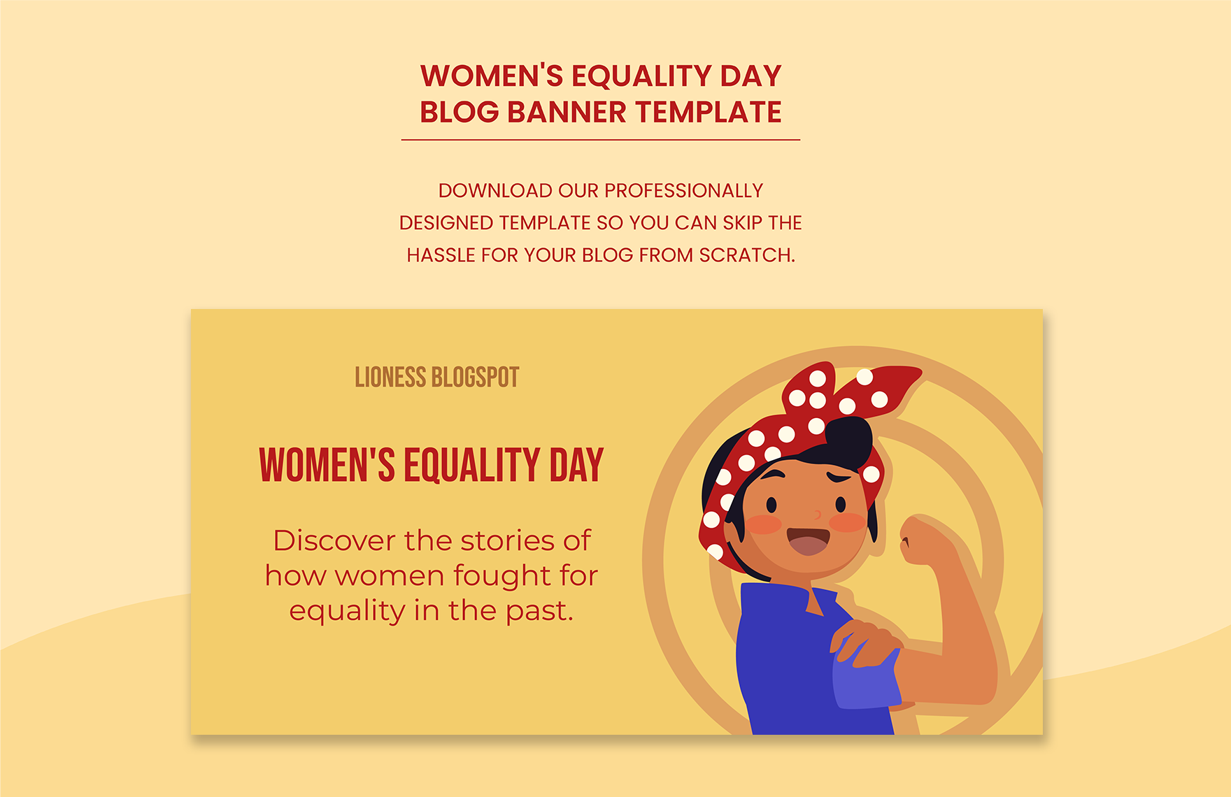 Free Women's Equality Day Blog Banner Template in PDF, Illustrator, SVG, PNG