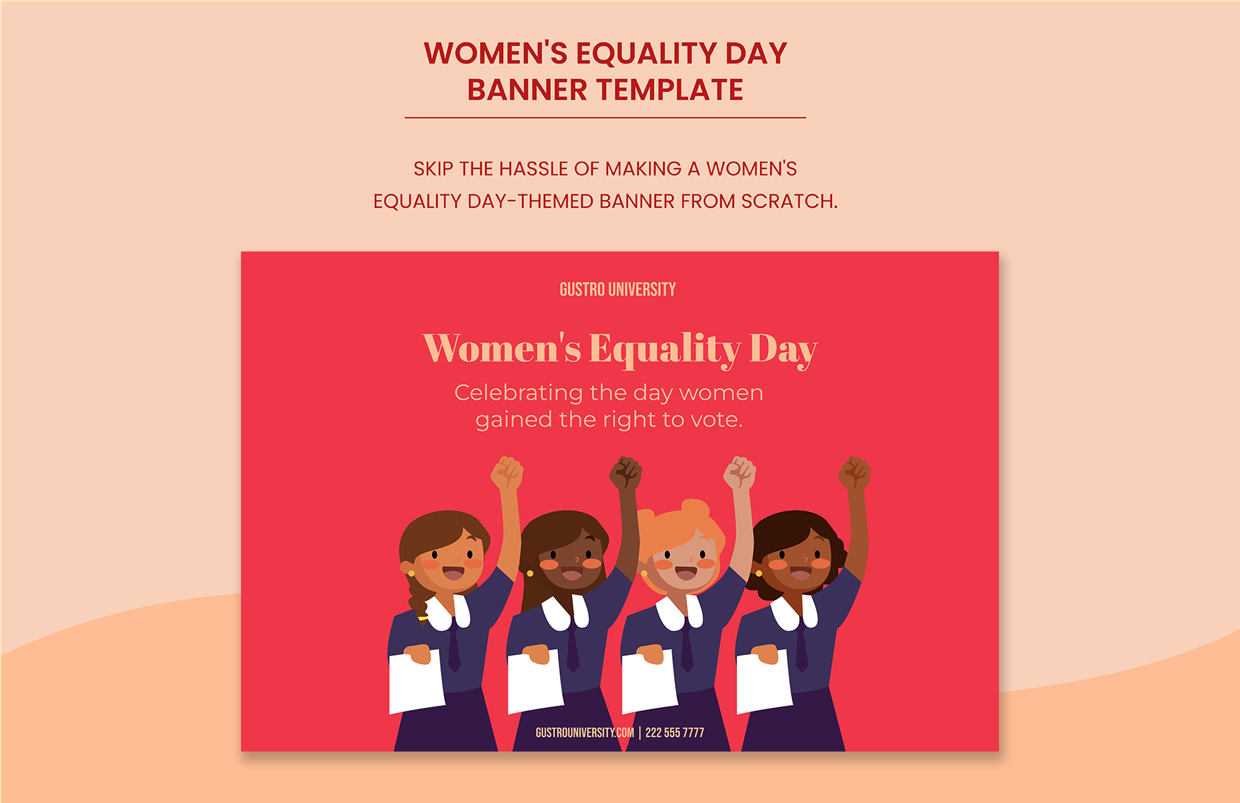 Women's Equality Day Banner Template