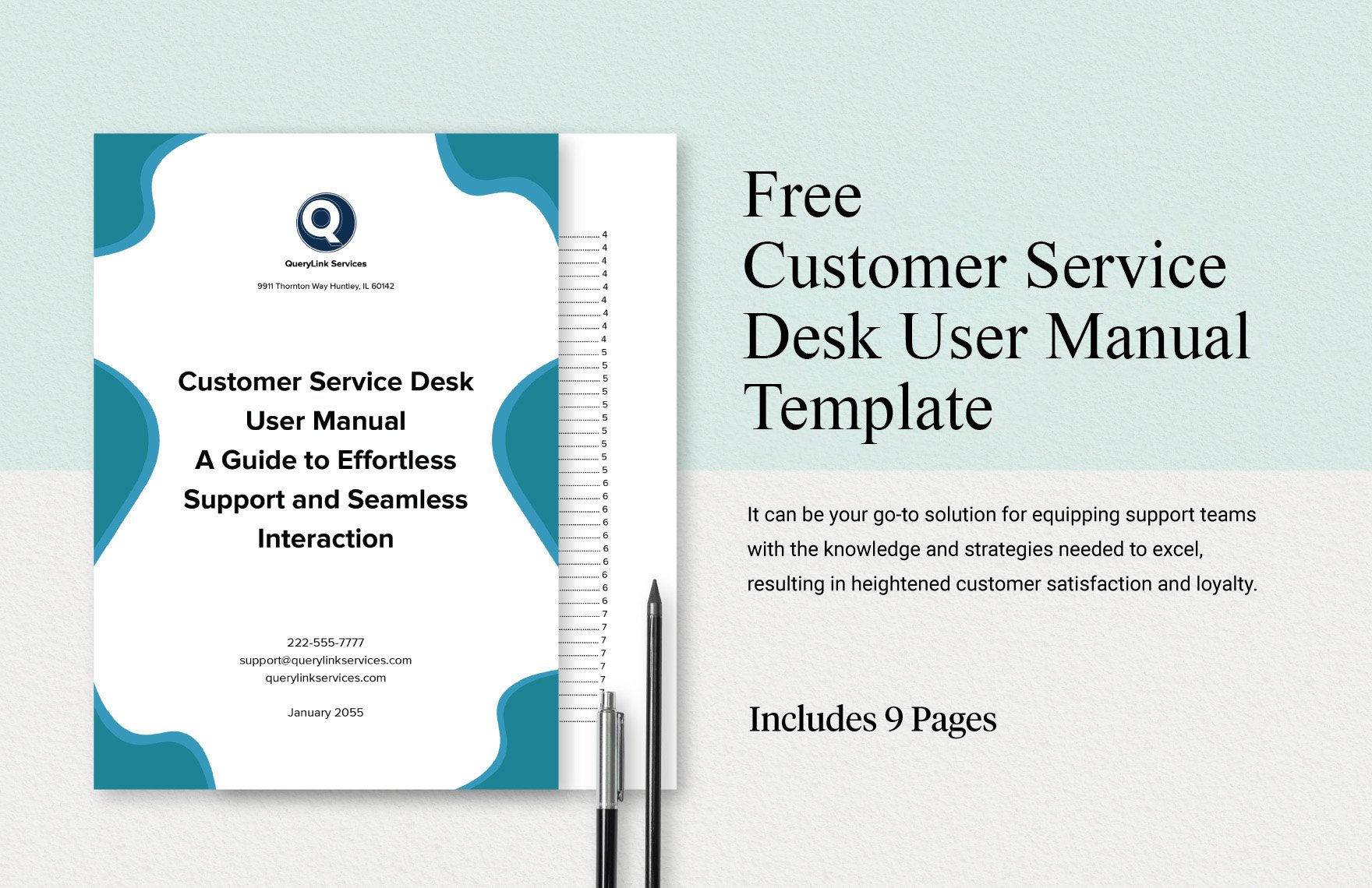 Customer Service Desk User Manual Template