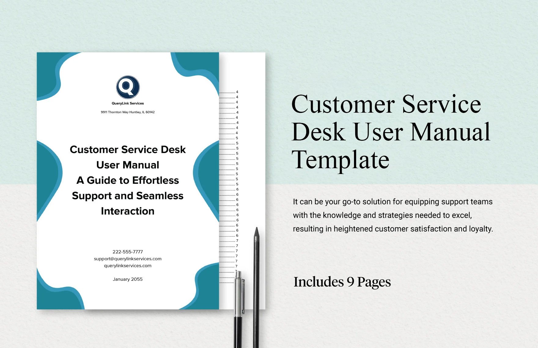 Customer Service Desk User Manual Template in Word, Google Docs, PDF