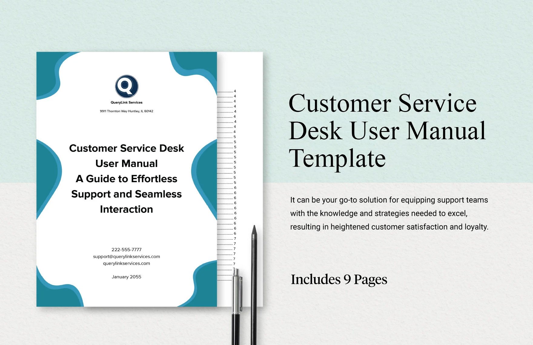 Customer Service Desk User Manual Template