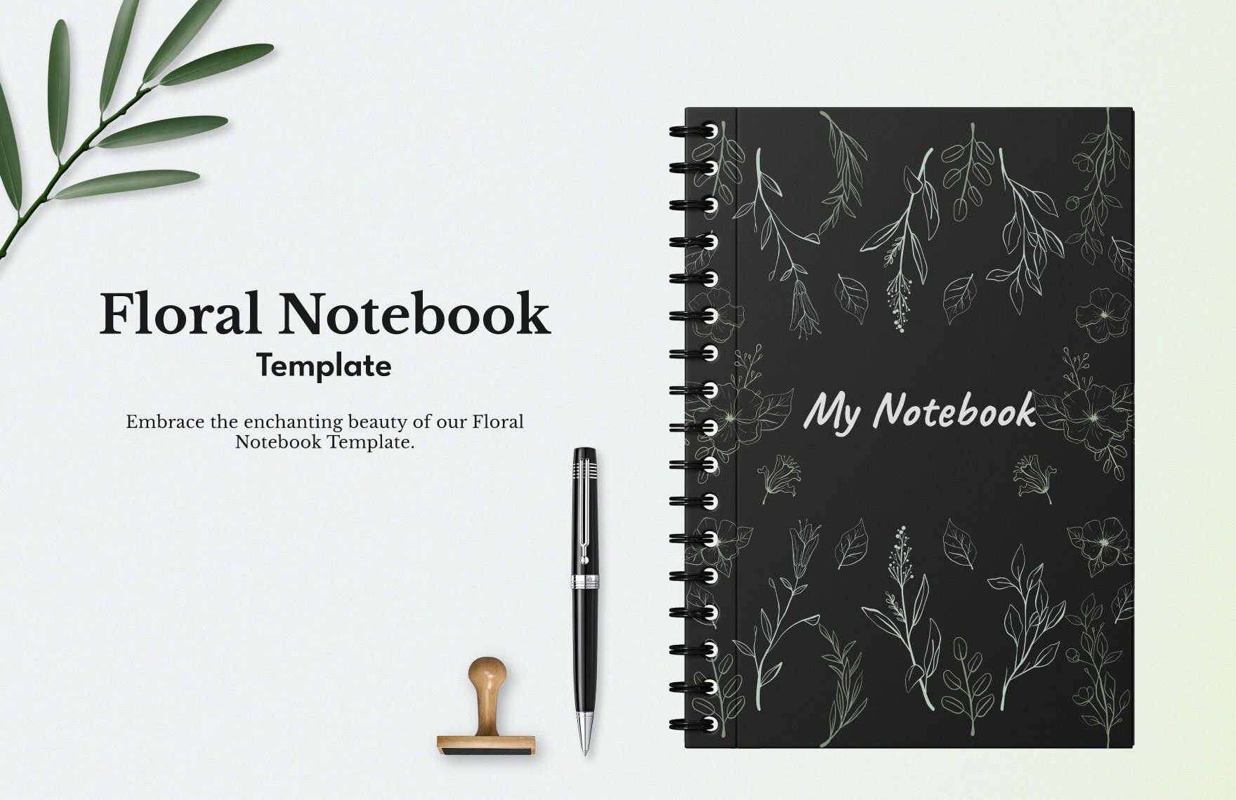 Floral Notebook Template