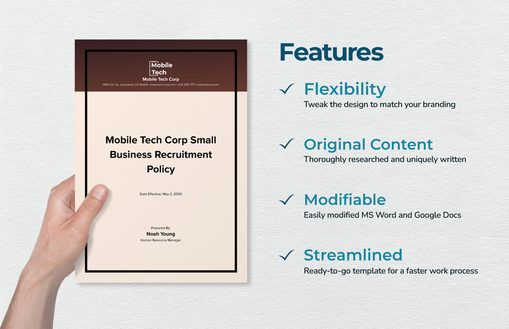 Small Business Recruitment Policy Template