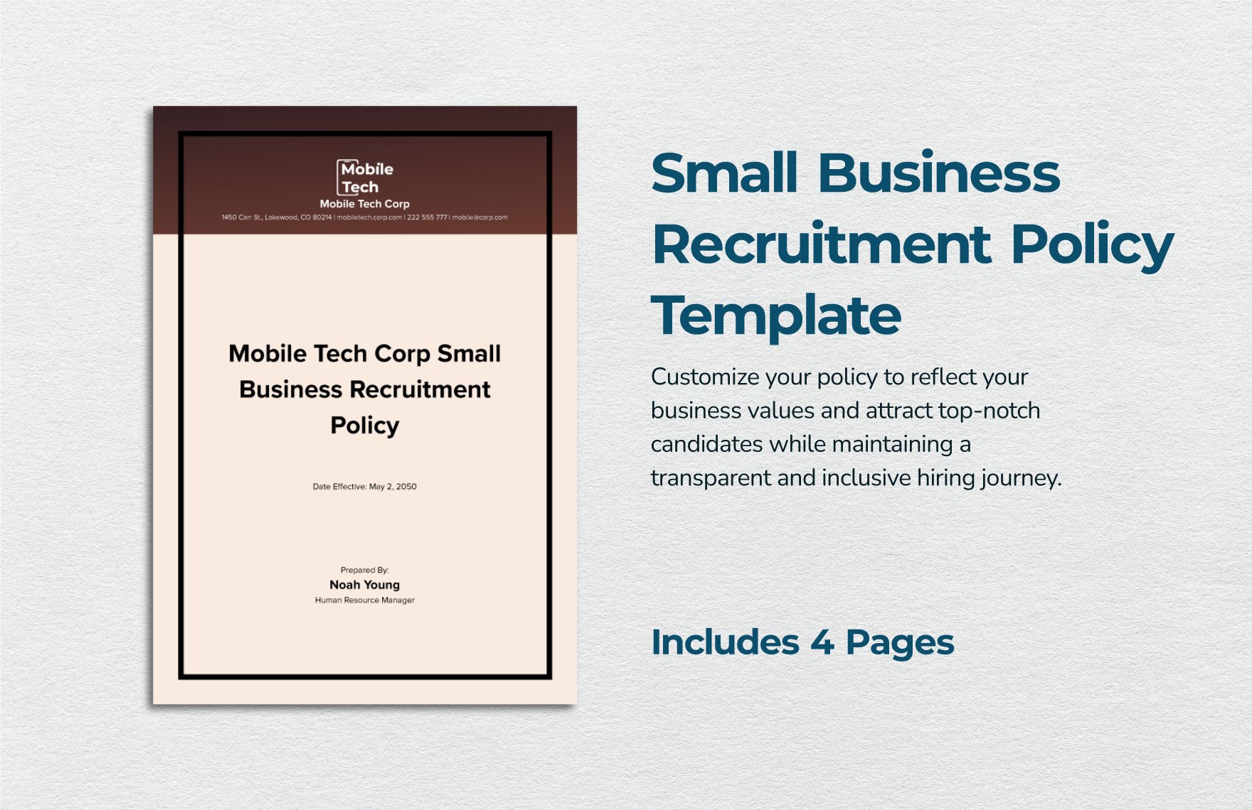 Small Business Recruitment Policy Template