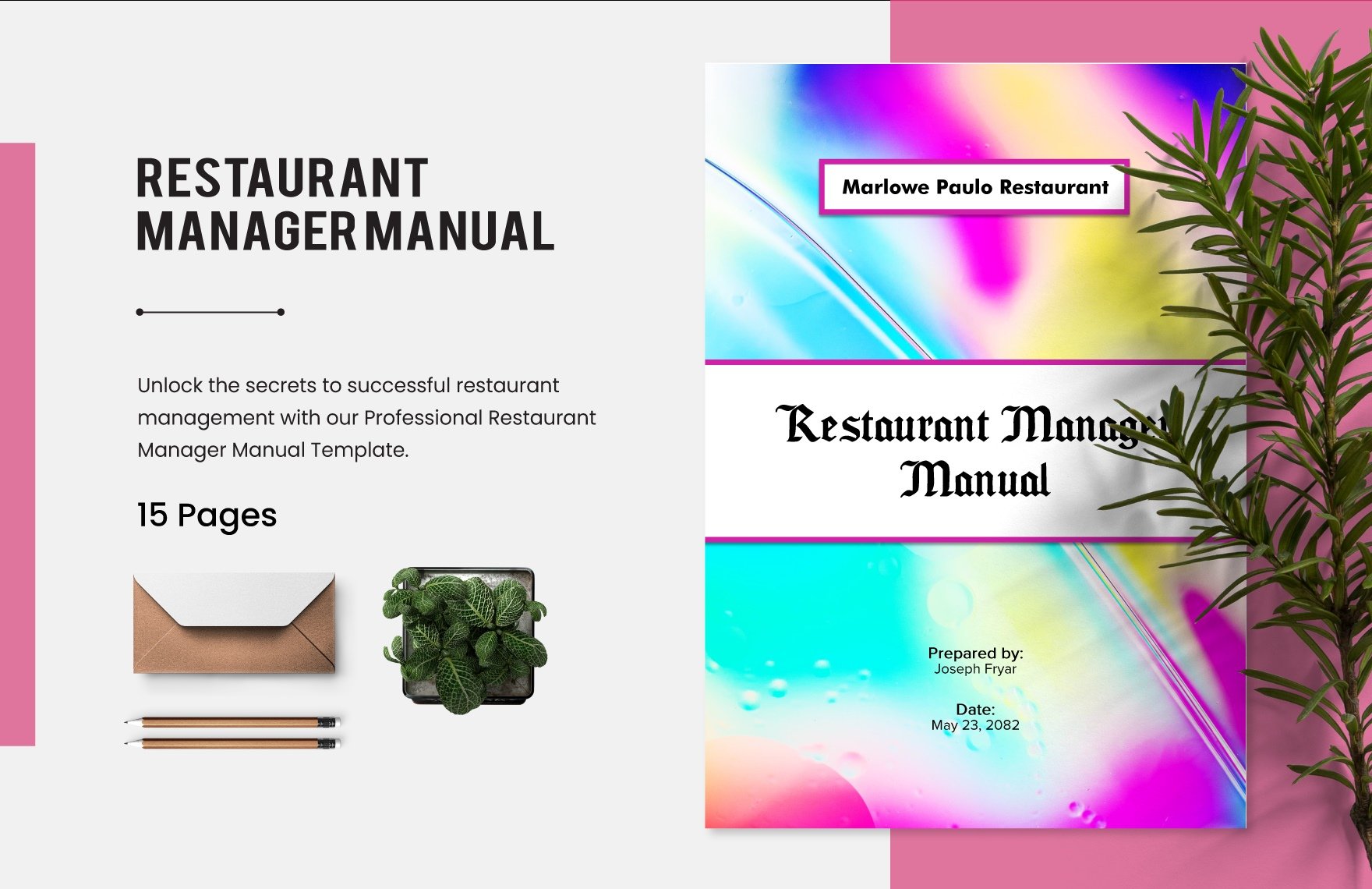Restaurant Manager Manual Template in Word, Google Docs, PDF