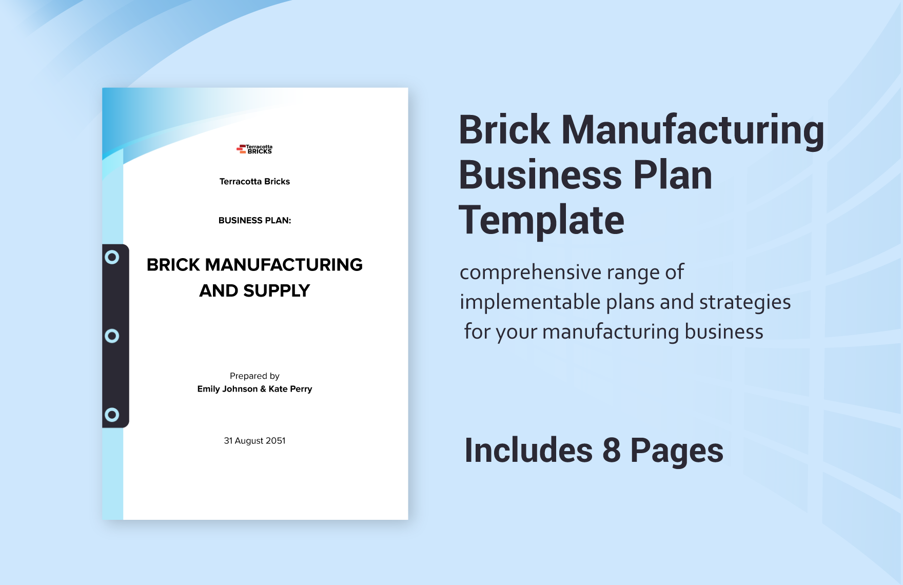 Brick Manufacturing Business Plan Template in Word, Google Docs, PDF