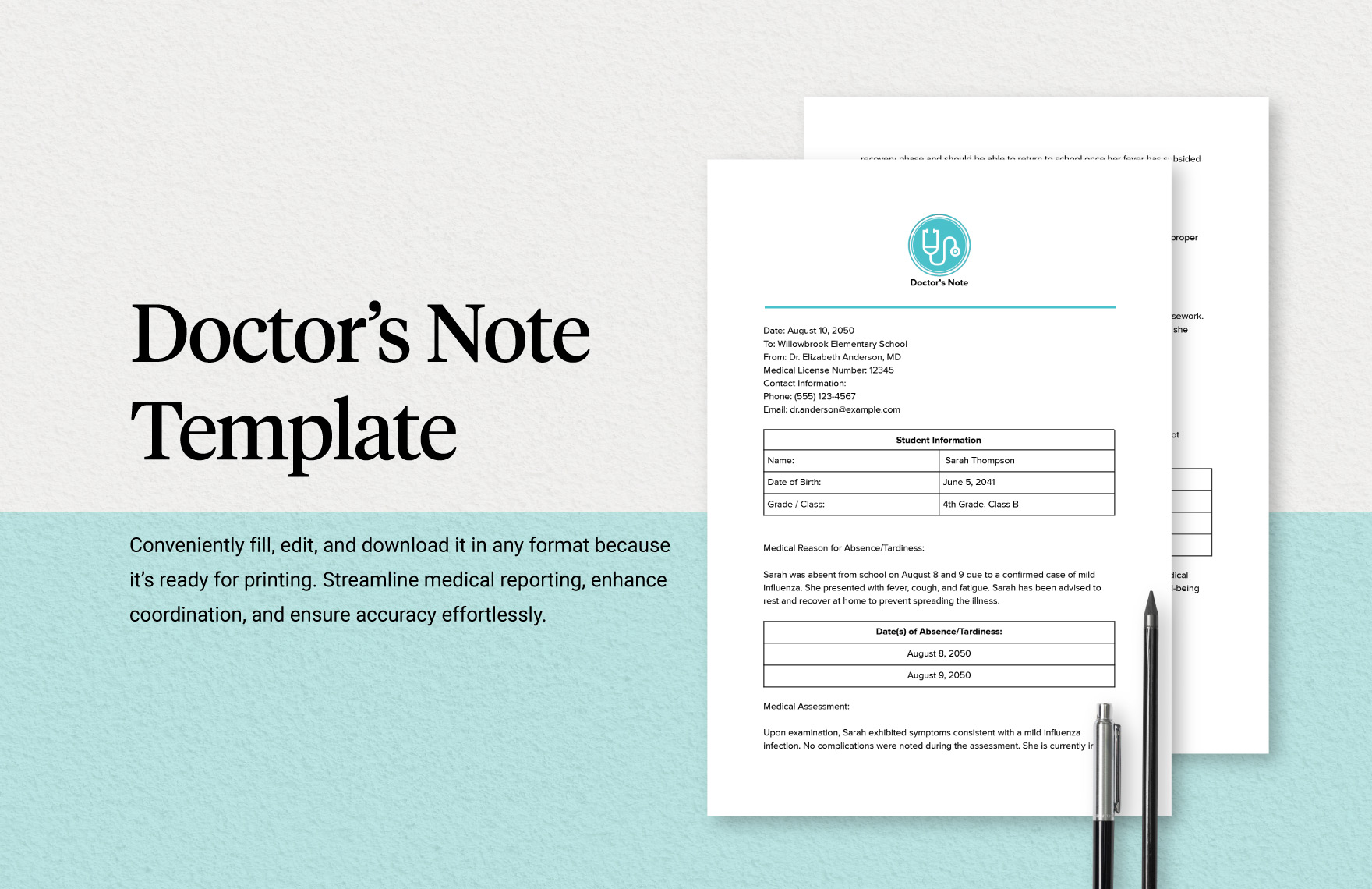 Doctor s Note Template Download In Word Google Docs PDF Template