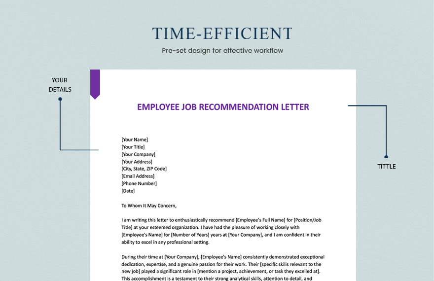 Employee Job Recommendation Letter