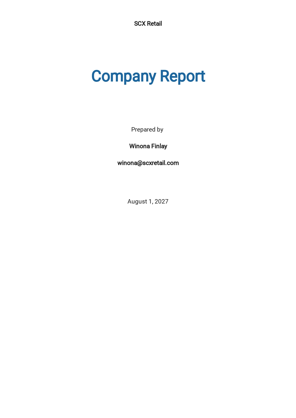 Free Company Report Word Templates, 14+ Download | Template.net