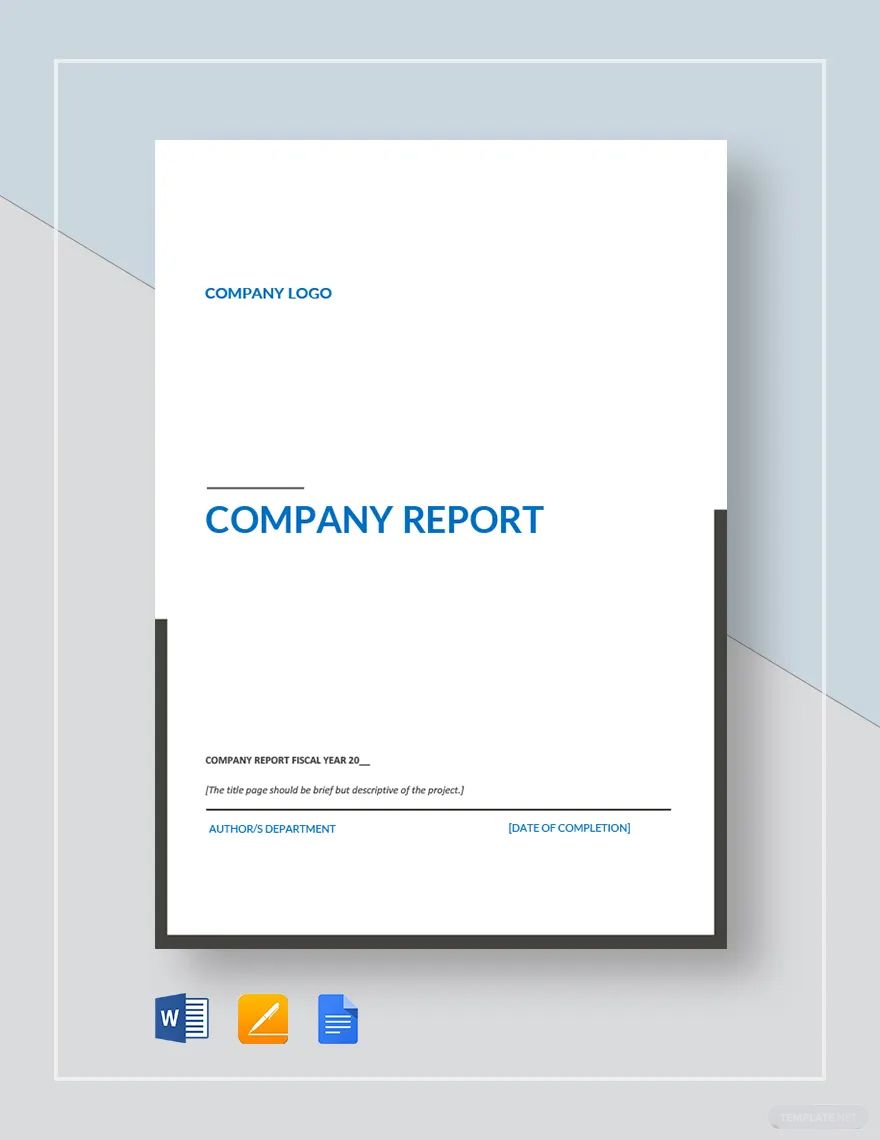 Company Report Template