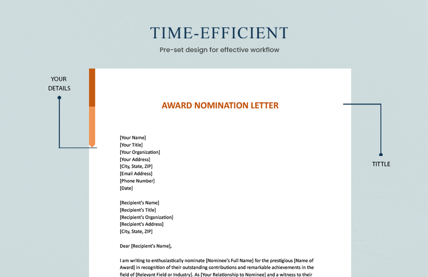 Award Nomination Letter