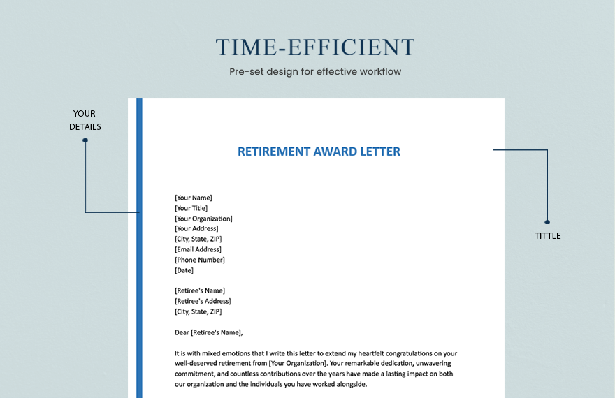 Retirement Award Letter
