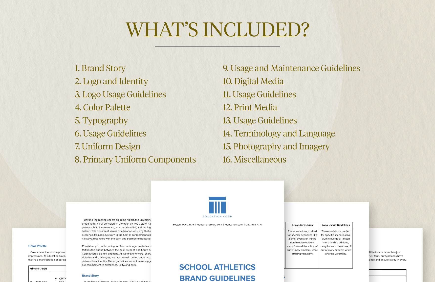 School Athletics Brand Guidelines Template