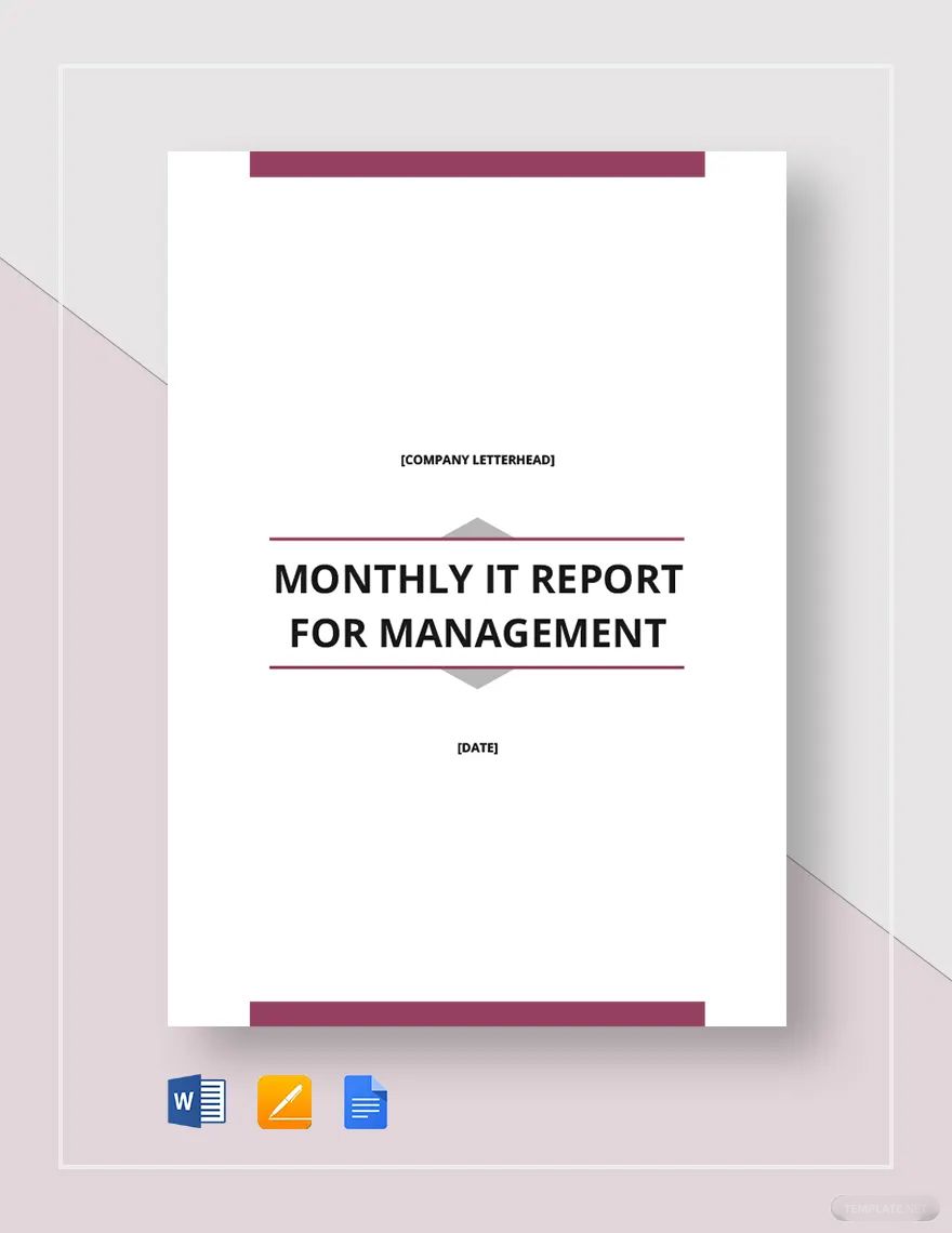 Monthly IT Report for Management Template