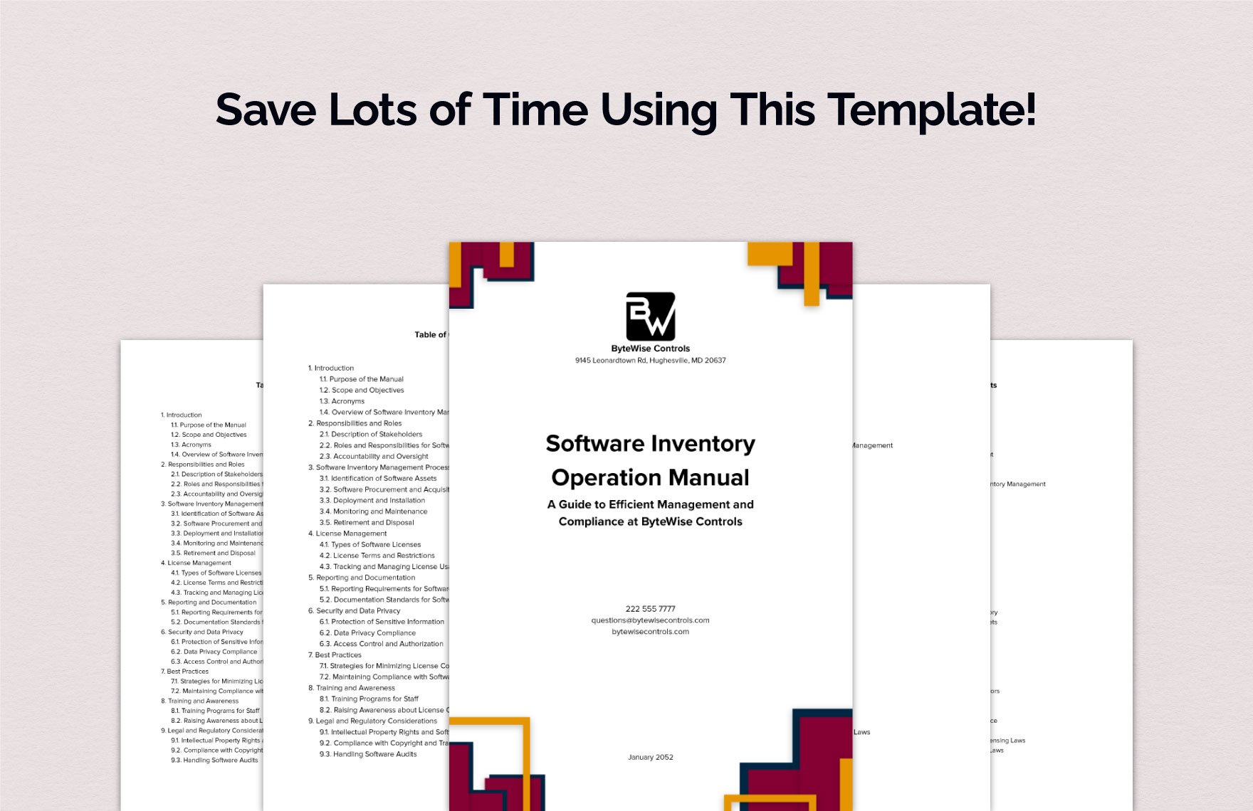 Software Inventory Operation Manual Template